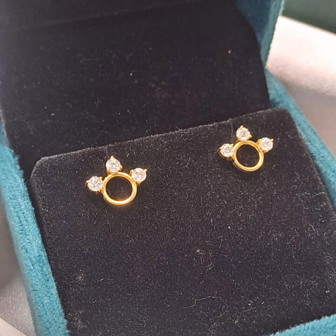 Moissanite diamond Stud Earring