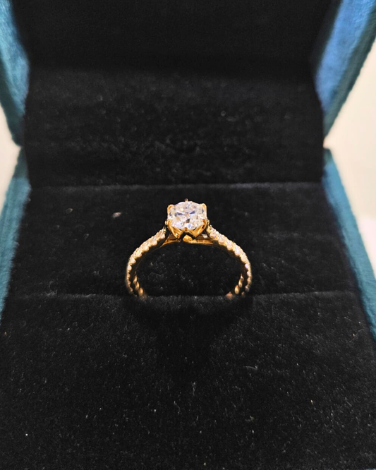 Minnal Old European Cut 1.37 CT by Vai Ra in Moissanite and Lab Diamond