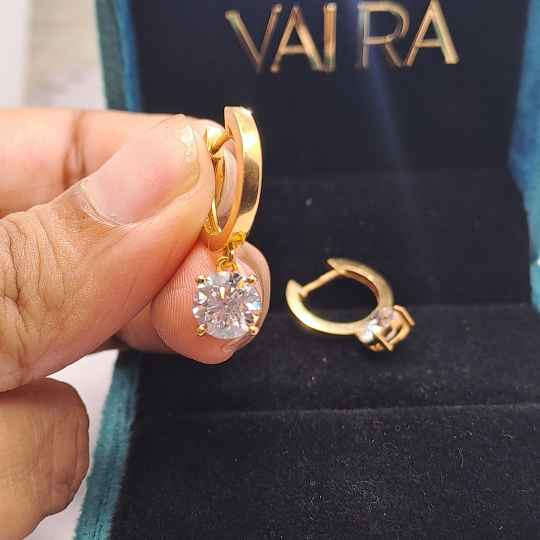Lalita Earrings Moissanite Lab diamond by Vai Ra