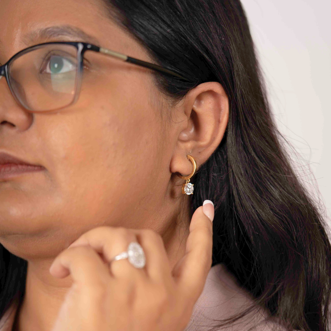 Lalita Earrings Moissanite Lab diamond by Vai Ra