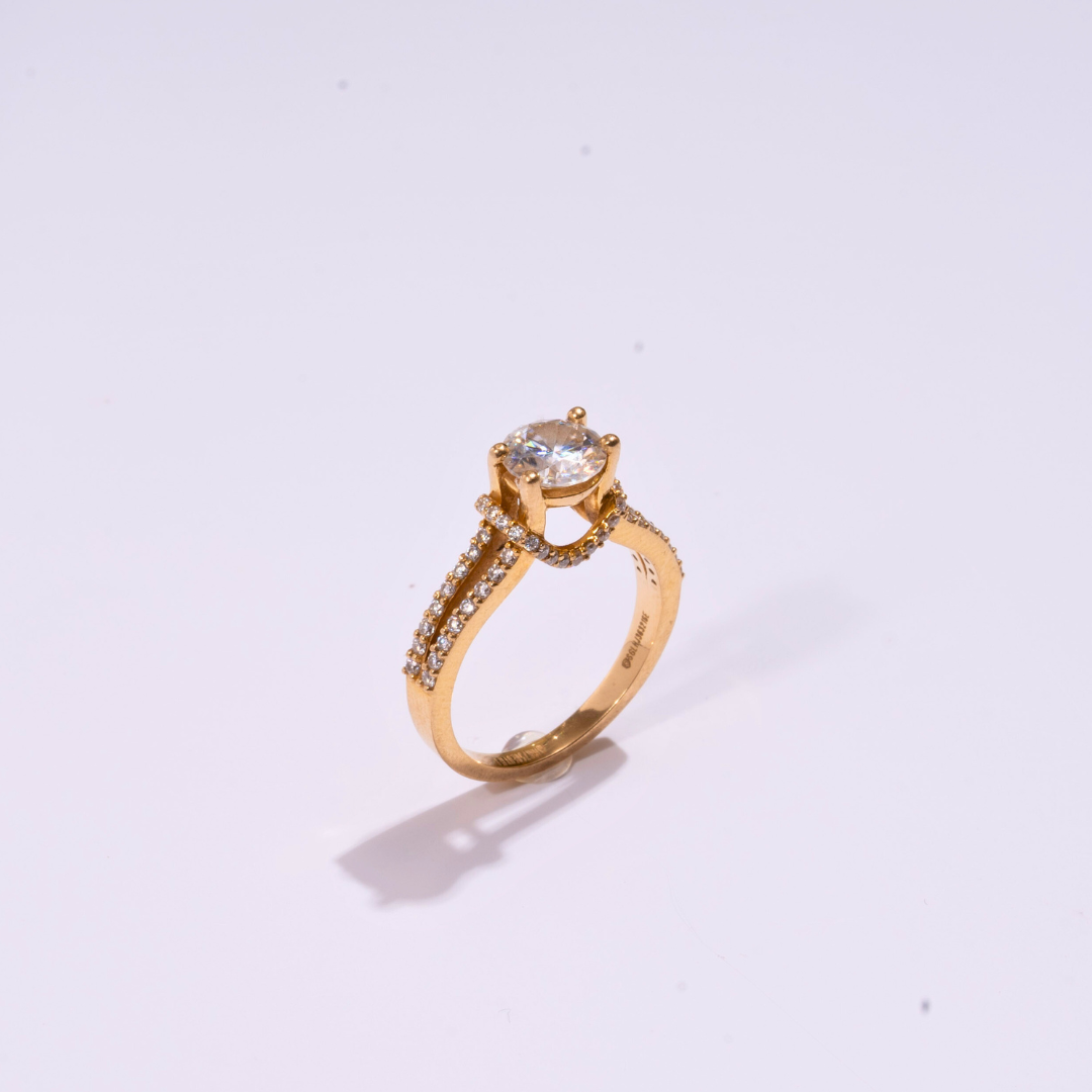 Livia 1.31 Carat Ring in Moissanite and Lab diamond by Vai Ra