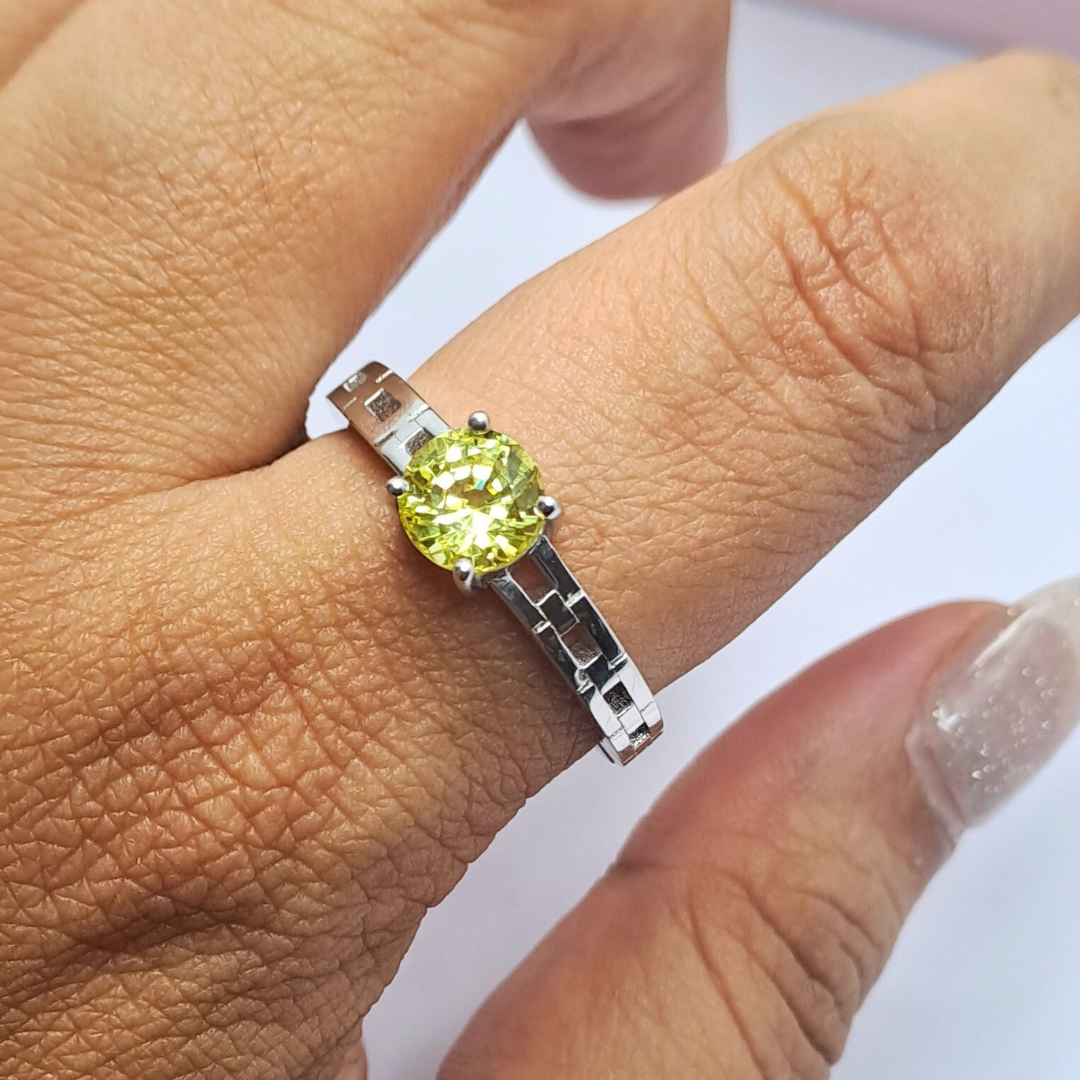 Kapila Yellow Sapphire Solitaire Ring by Vai Ra
