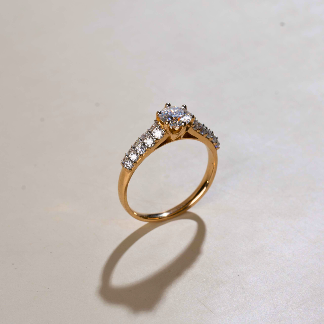 Ora 1.31 Carat Ring in Moissanite and Lab Diamond by Vai Ra