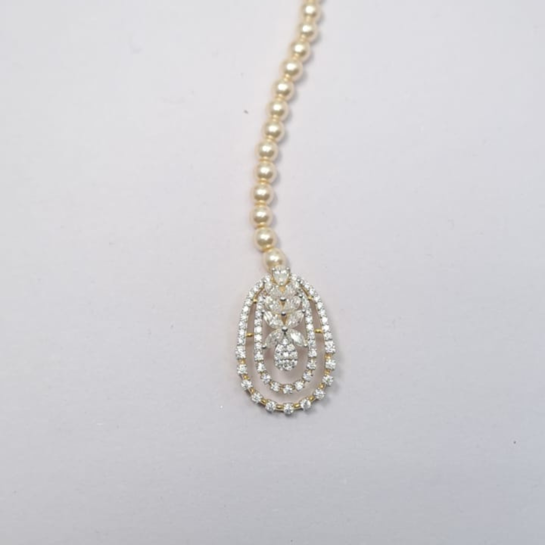 Aikya Pendant/ Maangtika and Earring Set