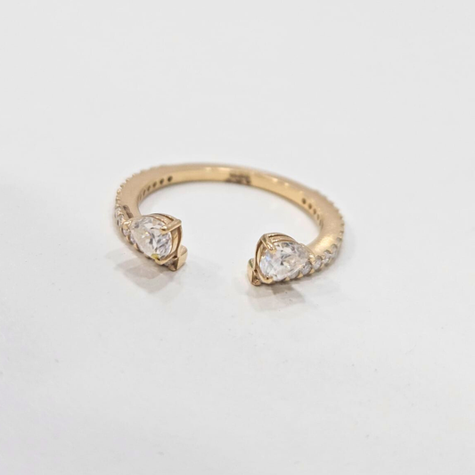 Vero Engagment Band 0.96 CT in Moissanite and Lab Diamond by Vai Ra