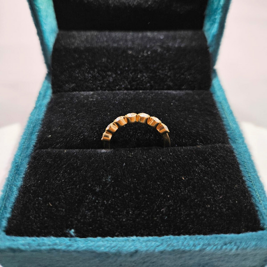 Wavy Band in Lab Diamond and Moissanite by Vai Ra