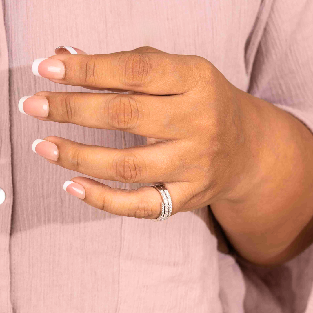 Coil Ring - moissanite diamond