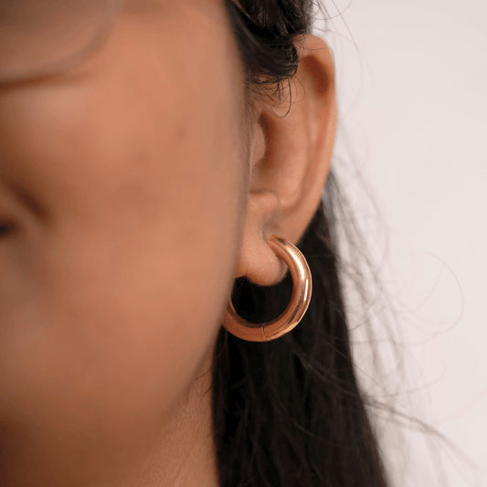 Orbit Hoops in Gold by Vai Ra