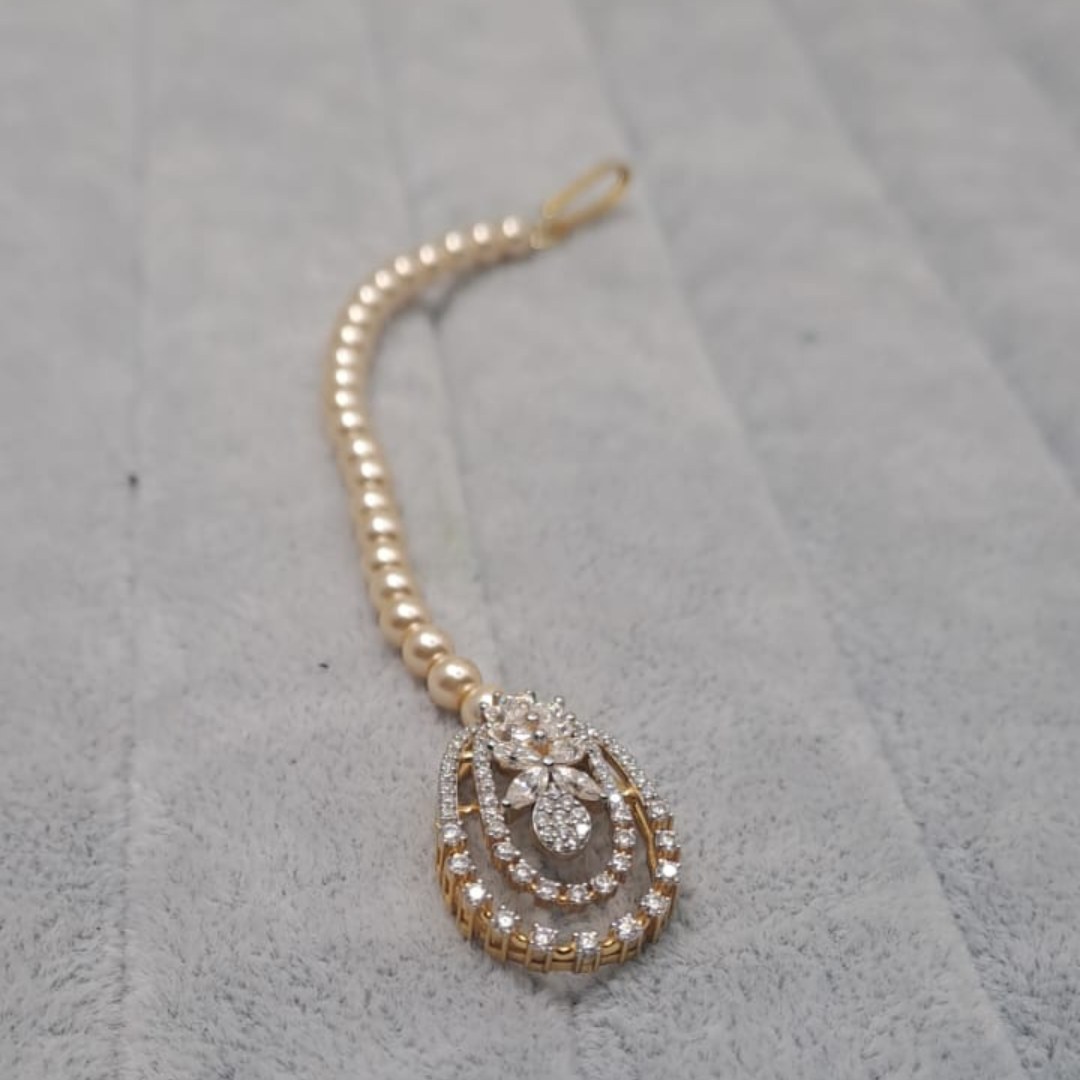 Aikya Pendant/ Maangtika and Earring Set