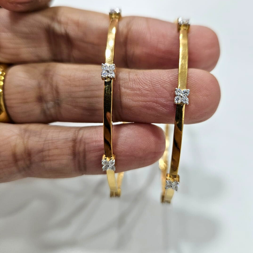 Vaidehi Bangle by Vai Ra in moissanite and Lab diamond