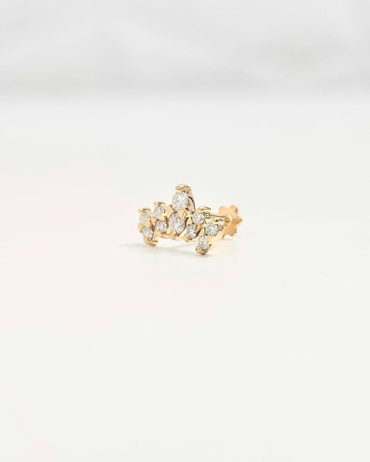 Lotus Cluster Helix Piercing Earring