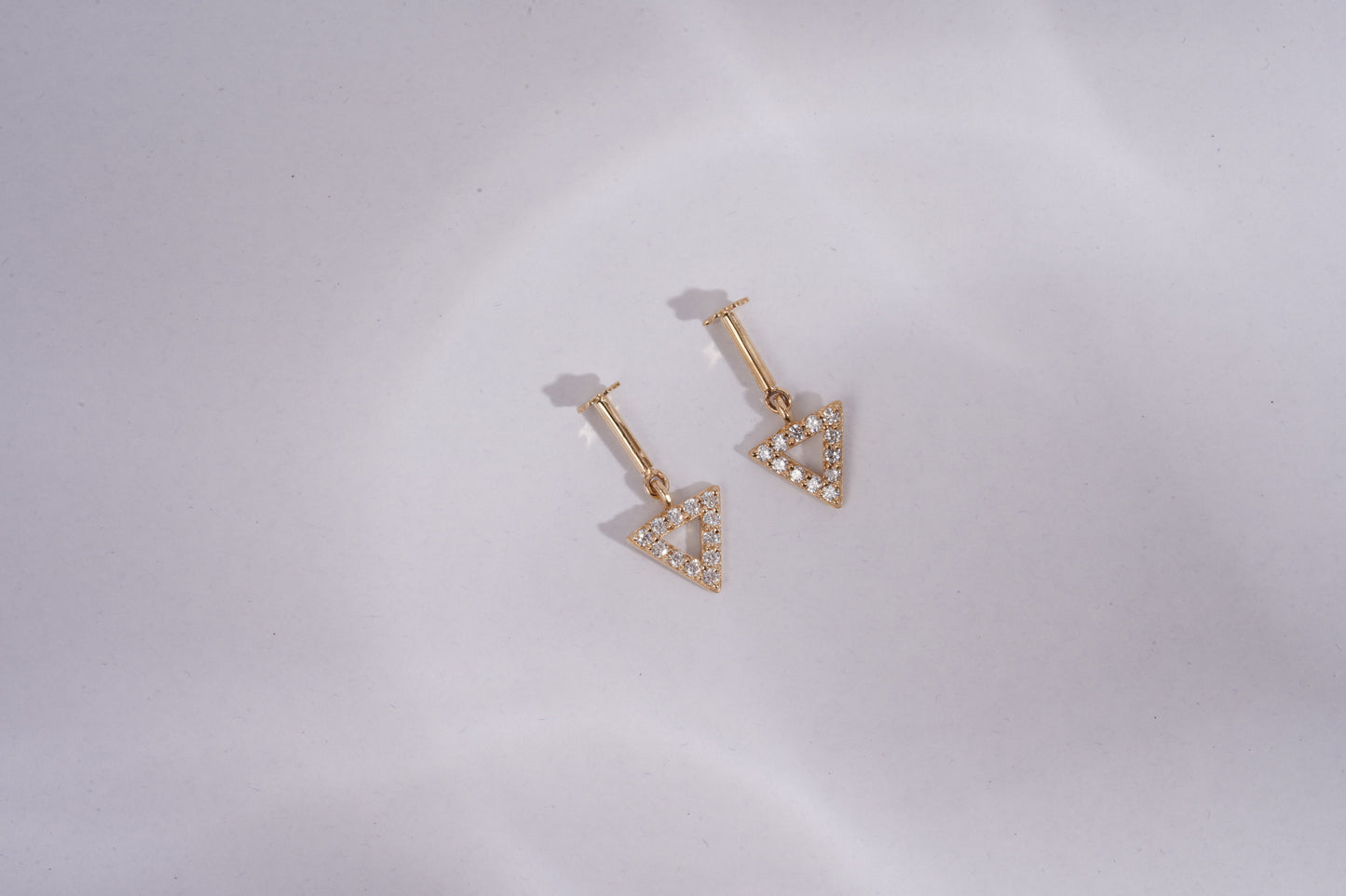 Triangle Bugadi in Diamond and Moissanite by Vai Ra