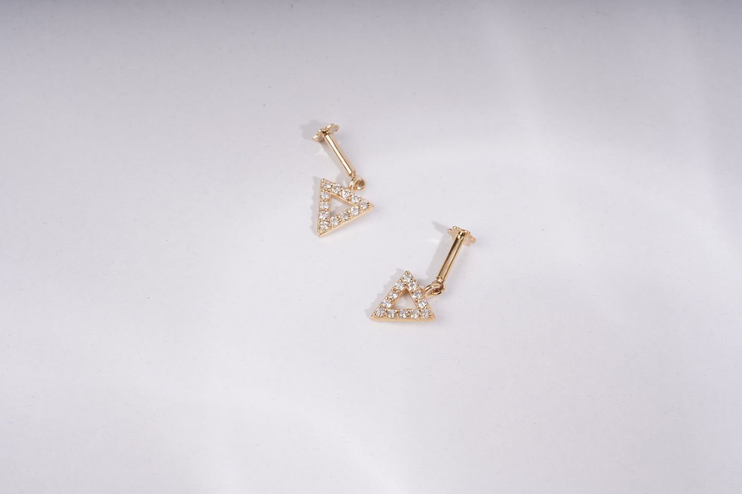 Triangle Bugadi in Diamond and Moissanite by Vai Ra