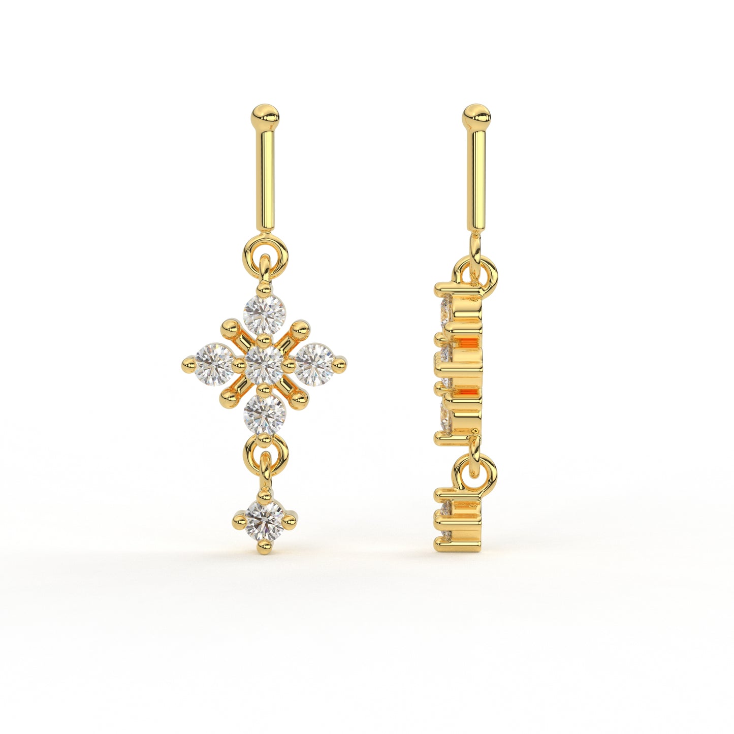 Aster Diamond and Moisannite Bugadi by Vai Ra