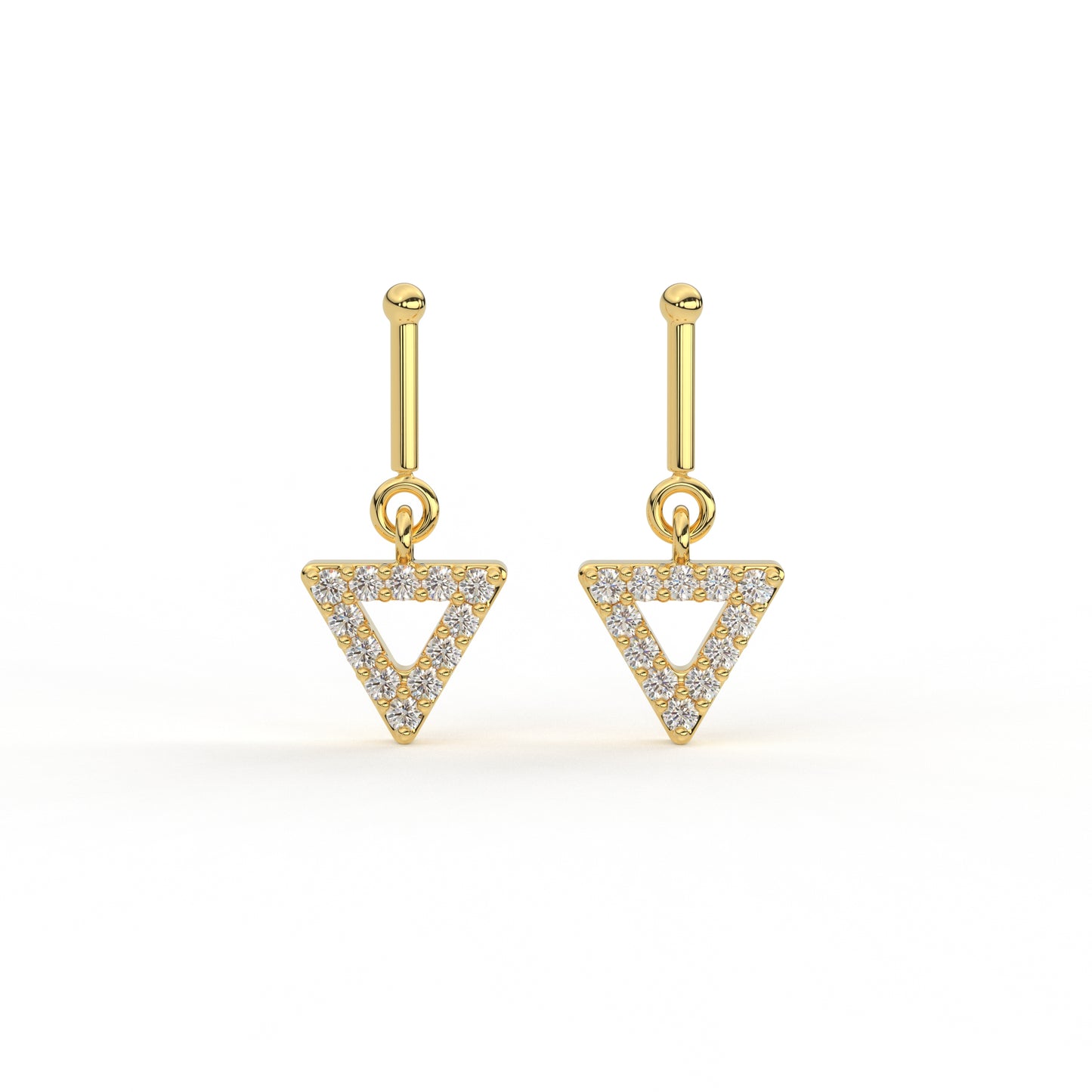 Diamond Triangle Bugadi in Diamond and Moissanite by Vai Ra
