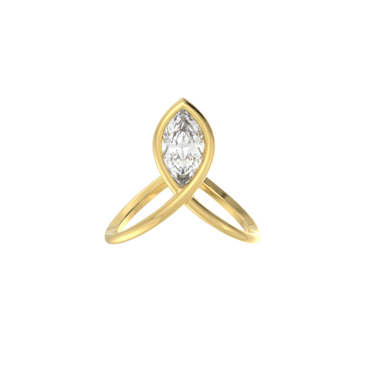 Achala Vanki Ring Moissanite lab diamond by Vai Ra