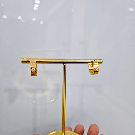 Cartier hoops in Lab grown diamond and Moissanite by Vai Ra