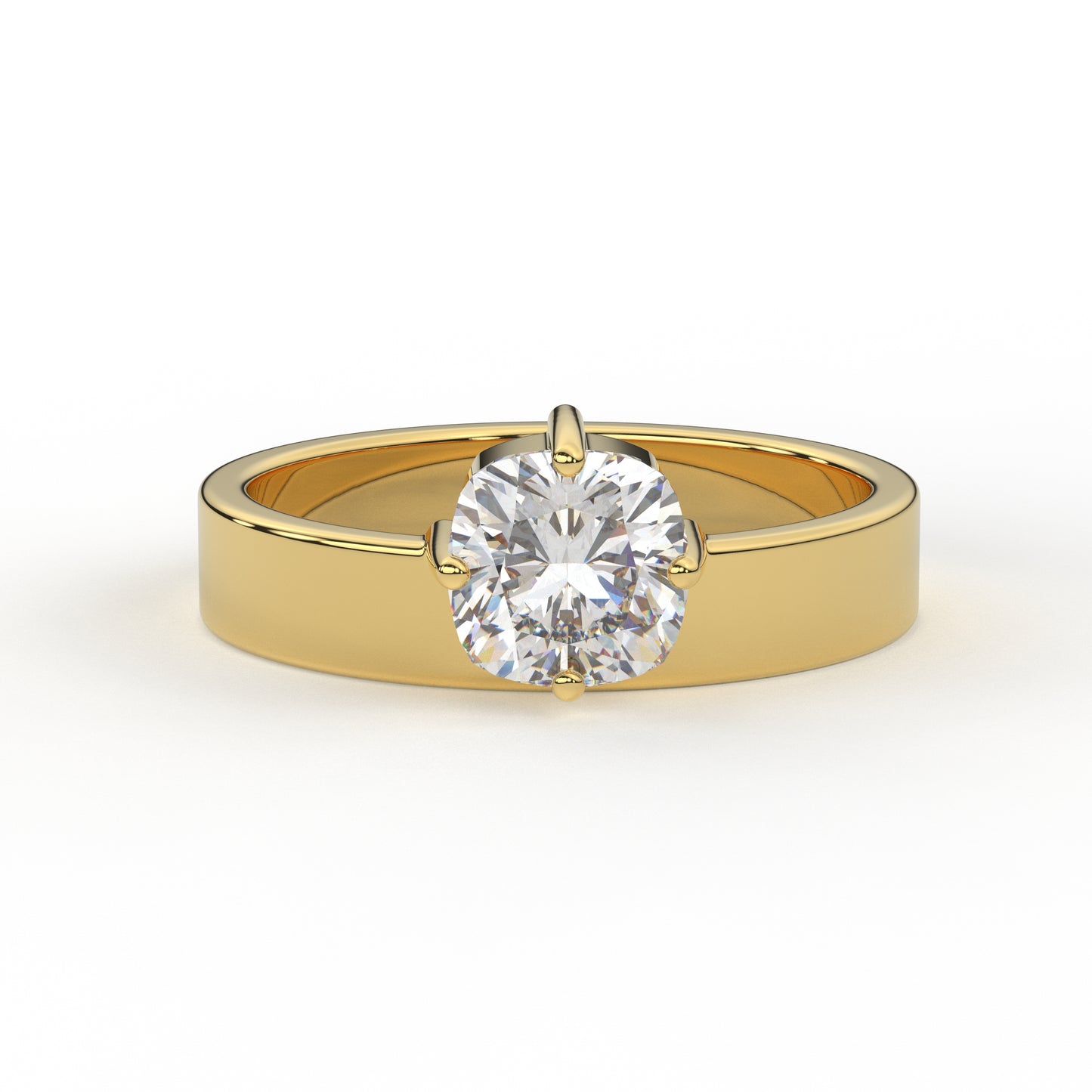 Aubrey Cigar Solitaire Band Ring (1CT)