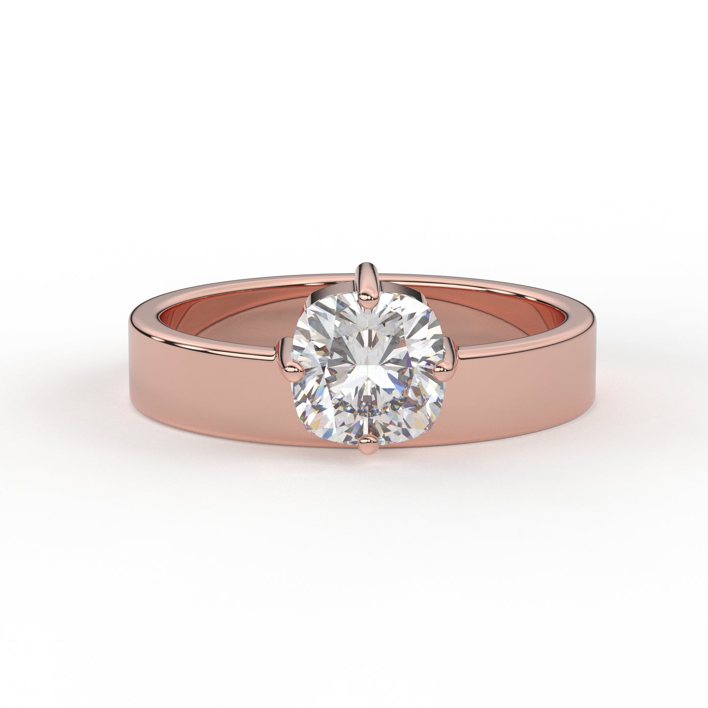Aubrey Cigar Solitaire Band Ring (1CT)