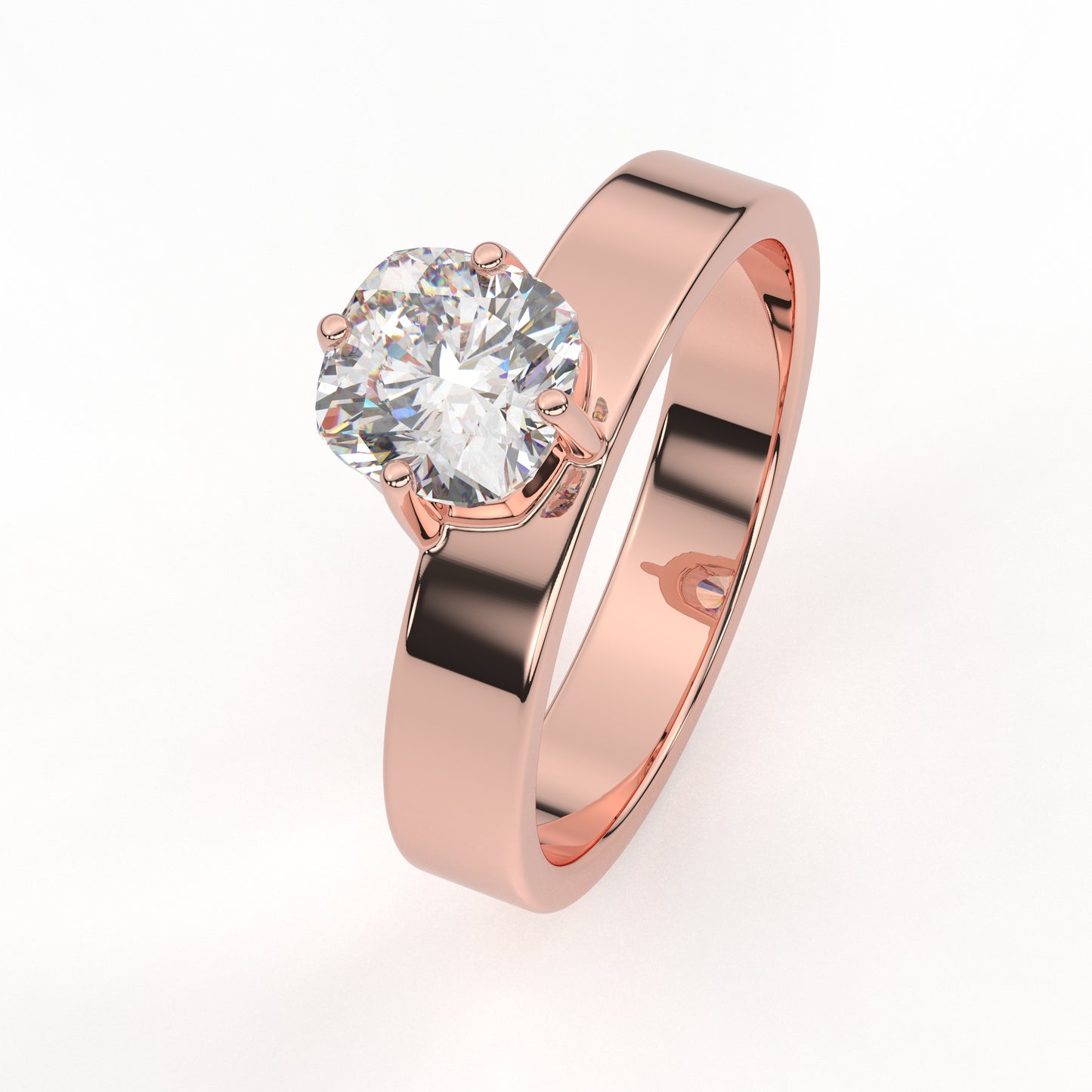 Aubrey Cigar Solitaire Band Ring (1CT)