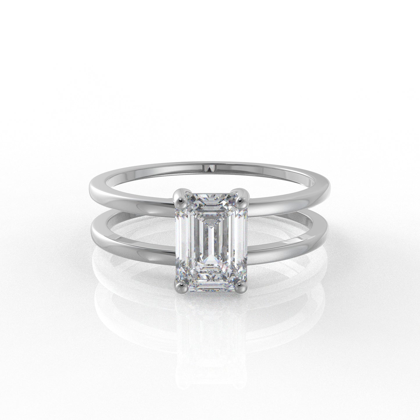 Elea Emerald Cut Moissanite Ring - 1.02 Ct - EMRS20230401