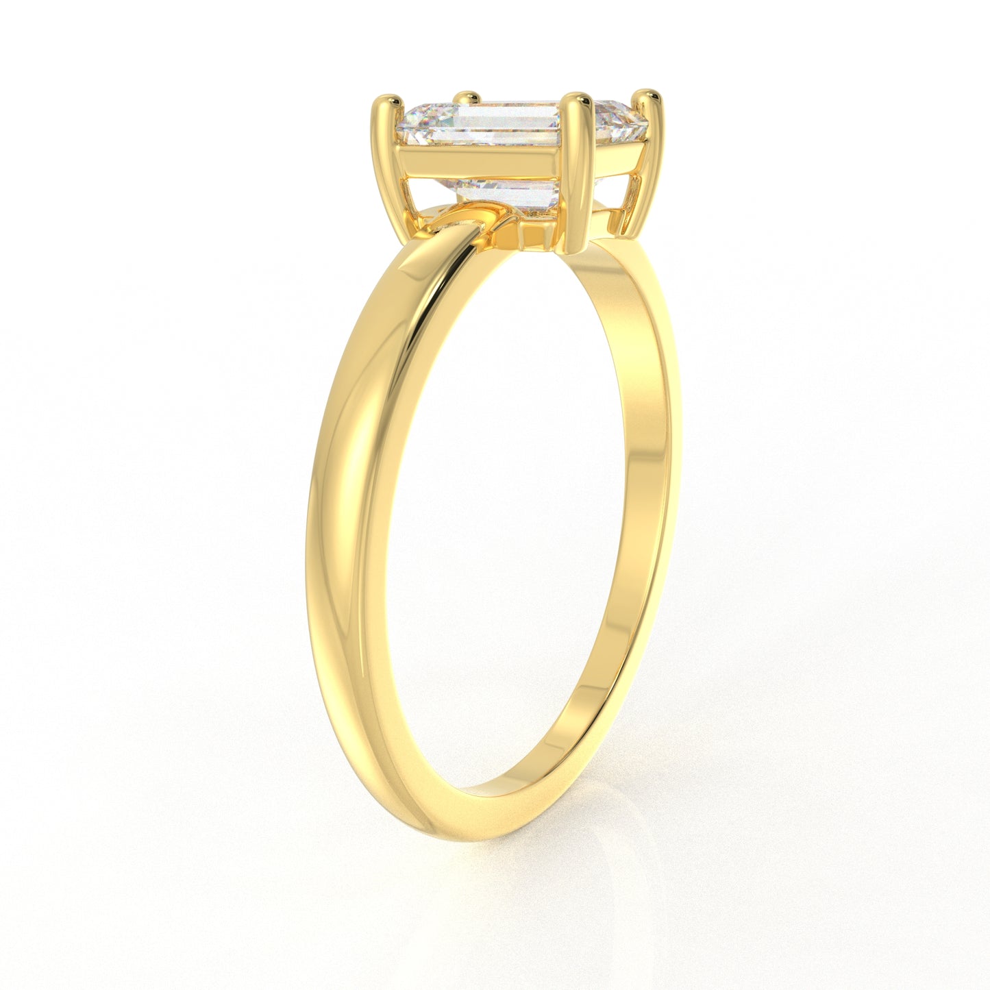 Lorenza Emerald Cut Moissanite Ring - (1.02 CT)