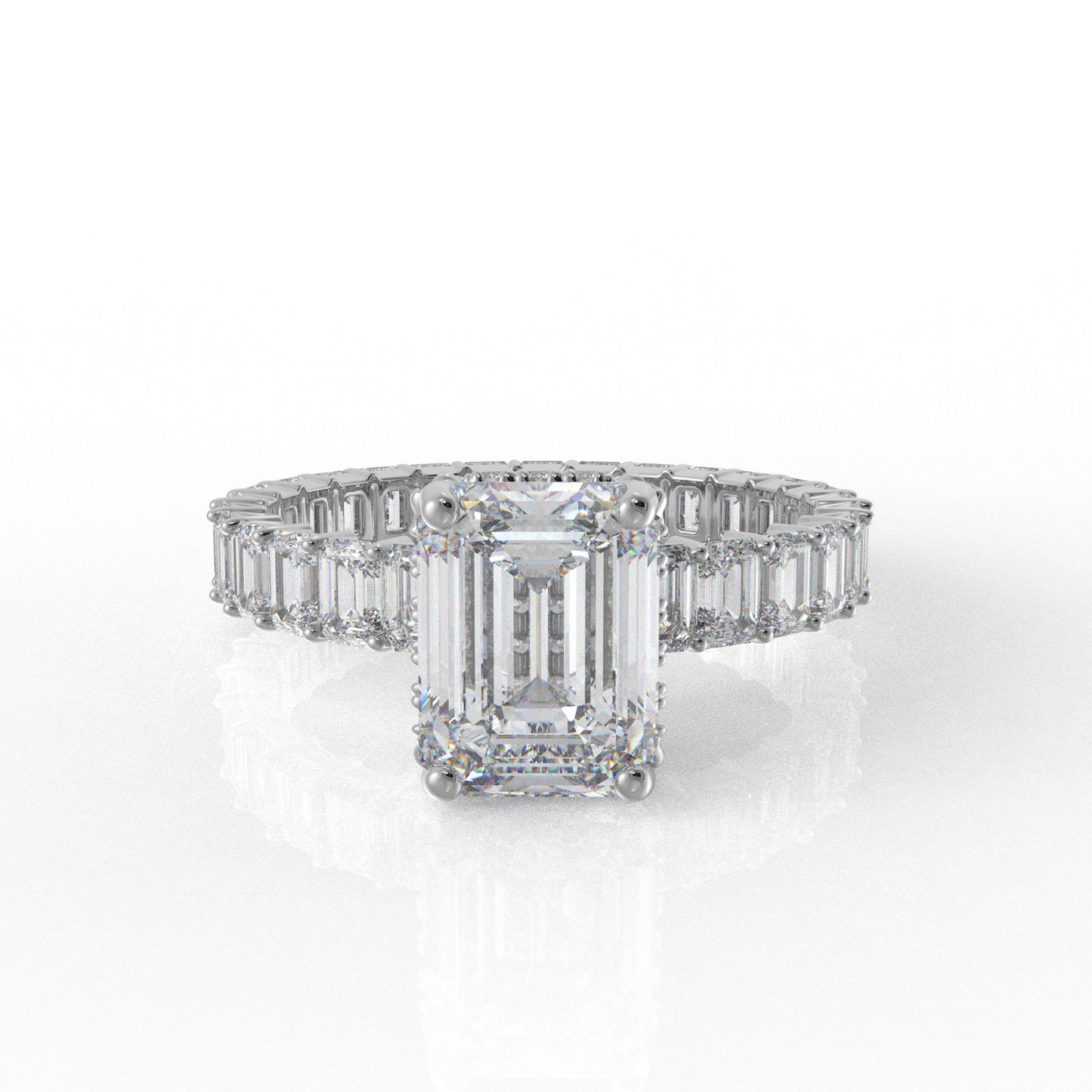Juno Solitaire Ring 3.83 Carat Moissanite Diamond