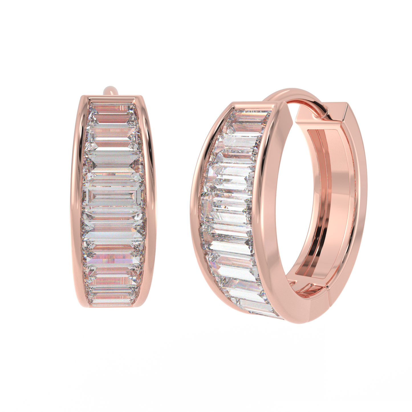Ida hoops 1.29 CT Moissanite Diamond