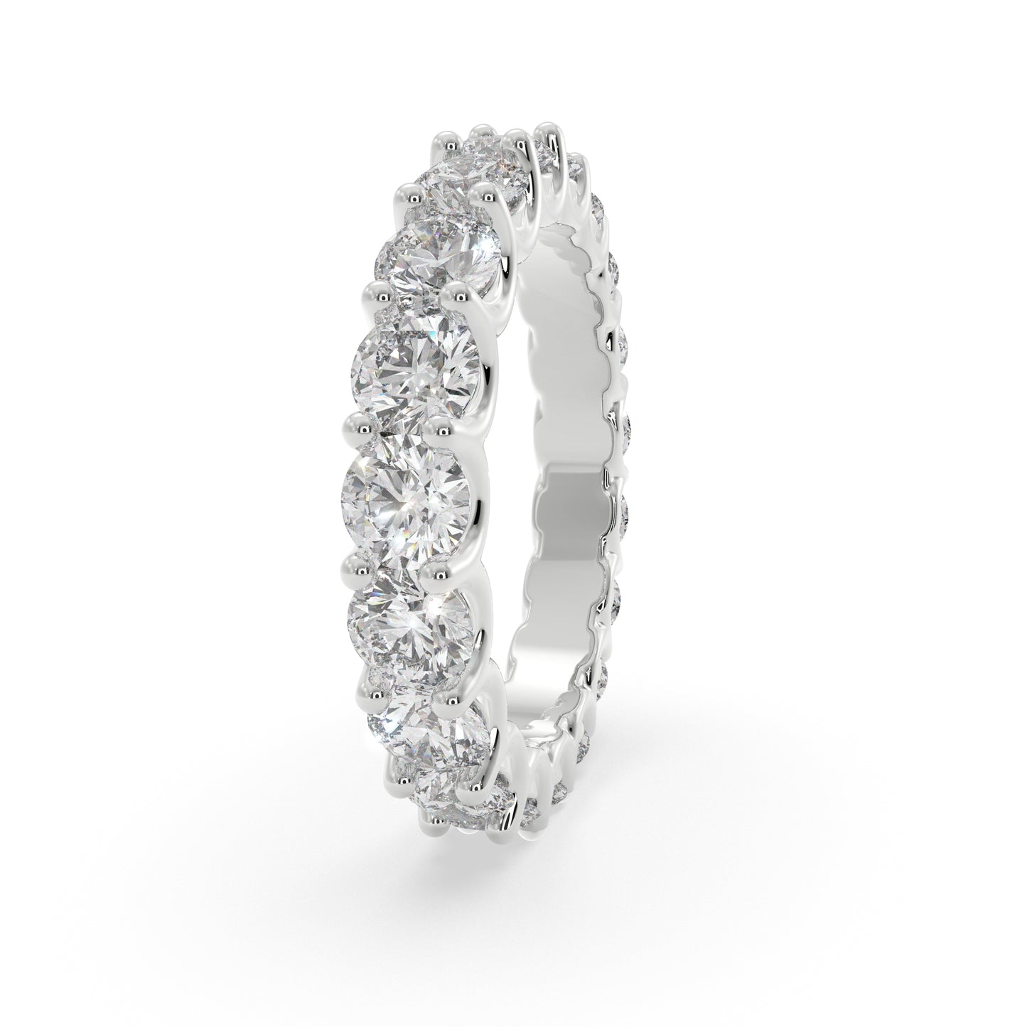 Eternity Band Vai Ra Lab diamond and moissanite