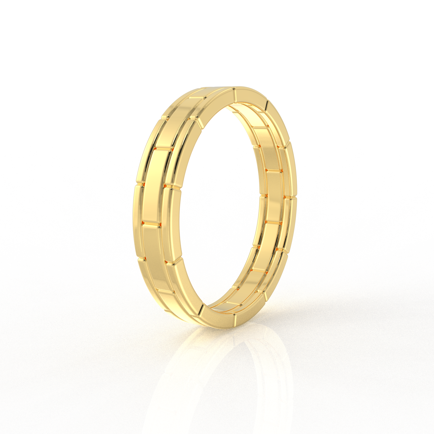 Karan Men's Band in Gold and Platinum by Vai Ra