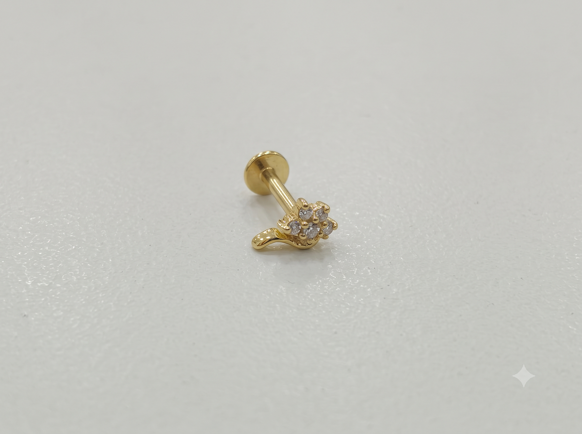 Hamsa nosepin helix earring