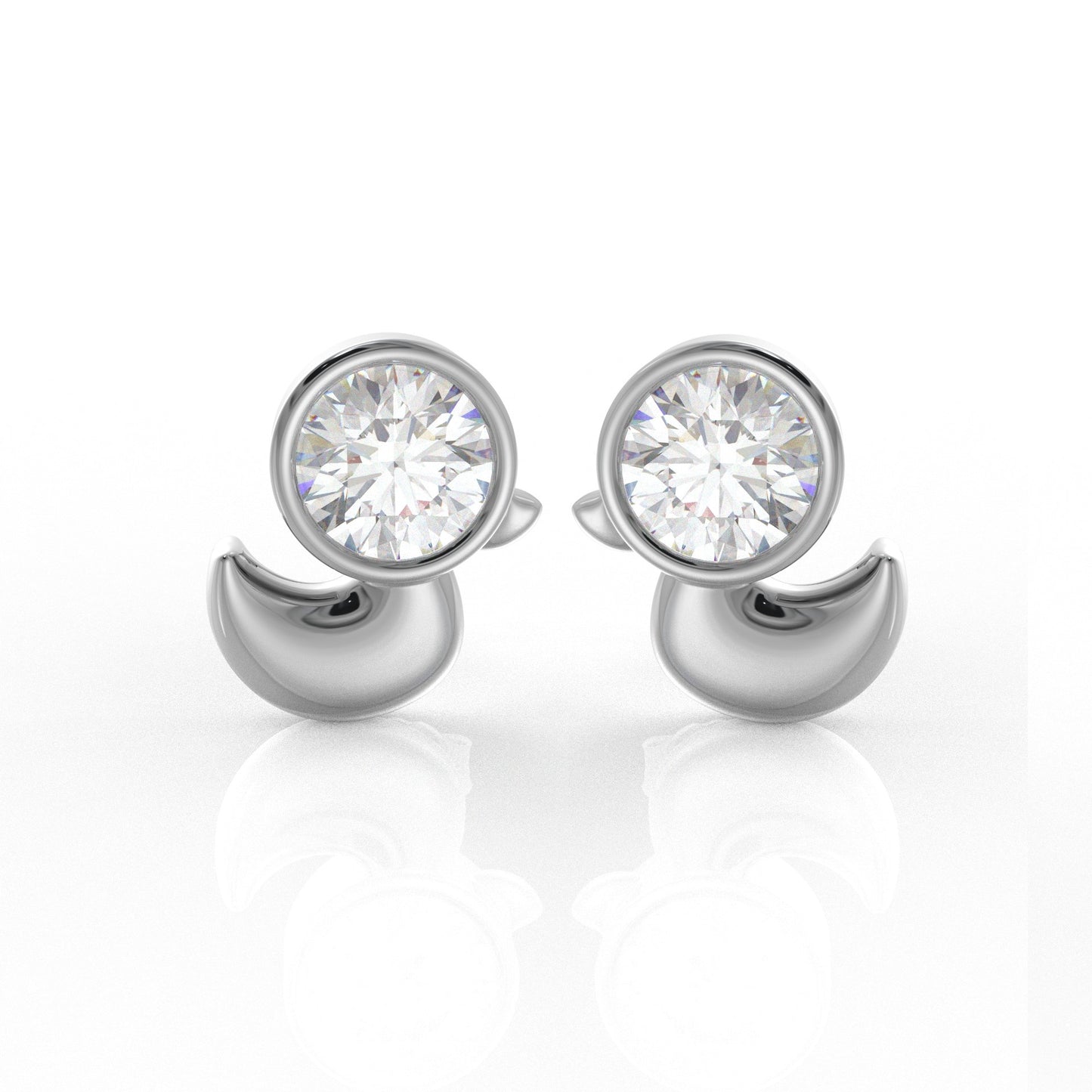 Freya Kids Moissanite diamond Ear rings 1 Carat