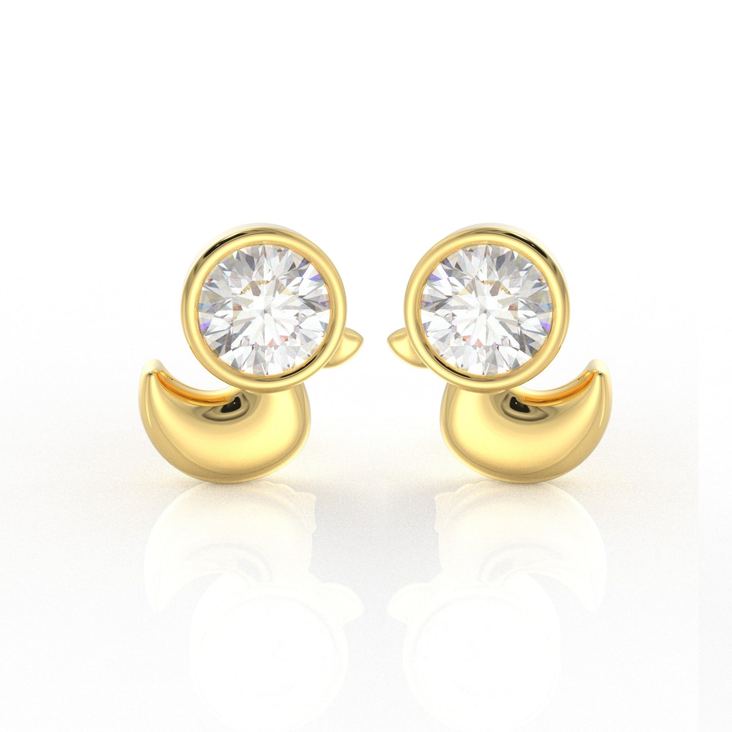 Freya Kids Moissanite diamond Ear rings 1 Carat