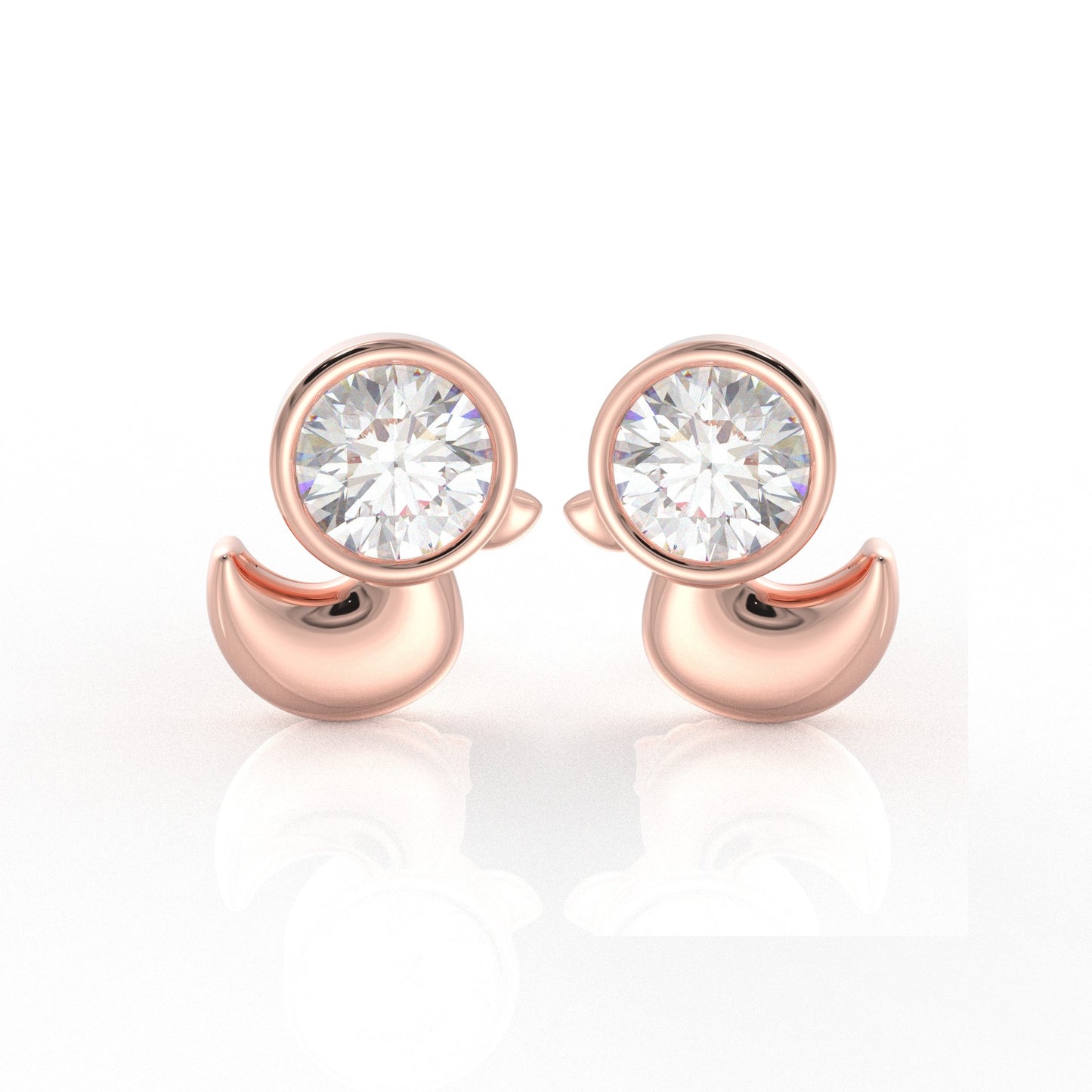 Freya Kids Moissanite diamond Ear rings 1 Carat