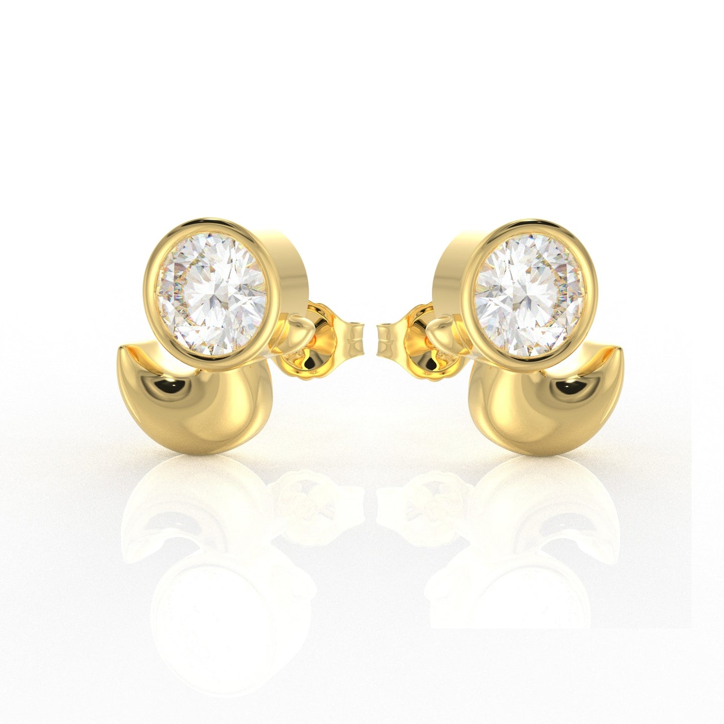 Freya Kids Moissanite diamond Ear rings 1 Carat