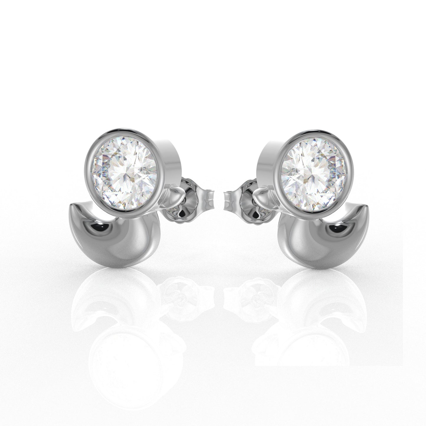 Freya Kids Moissanite diamond Ear rings 1 Carat