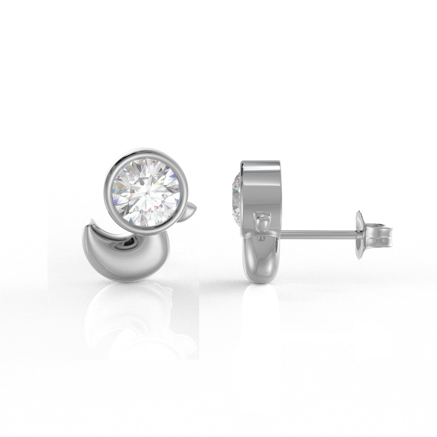 Freya Kids Moissanite diamond Ear rings 1 Carat