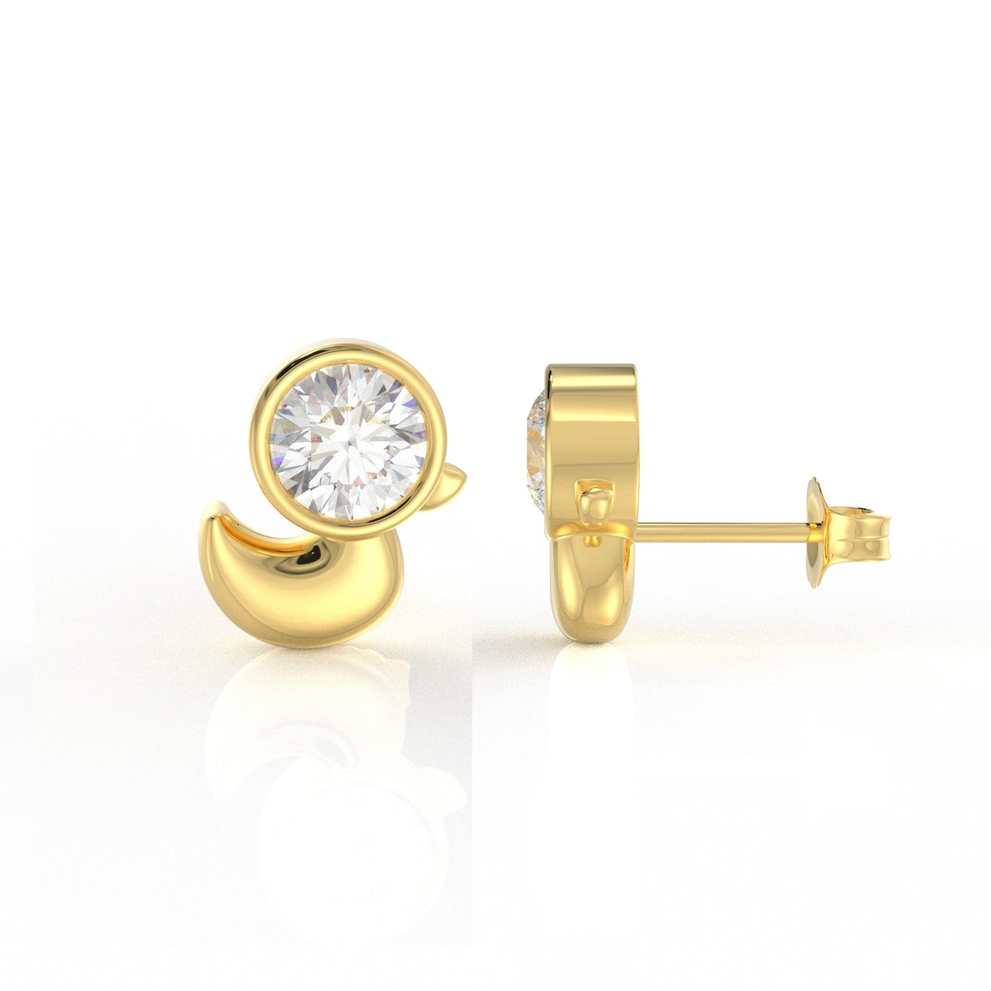 Freya Kids Moissanite diamond Ear rings 1 Carat