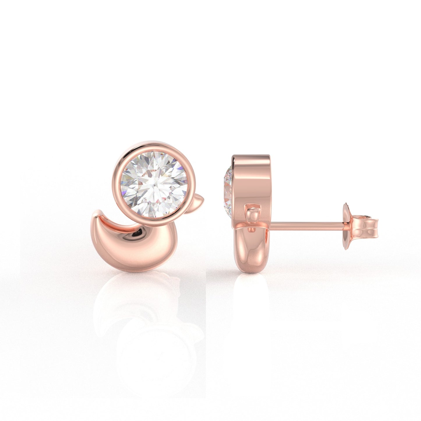 Freya Kids Moissanite diamond Ear rings 1 Carat