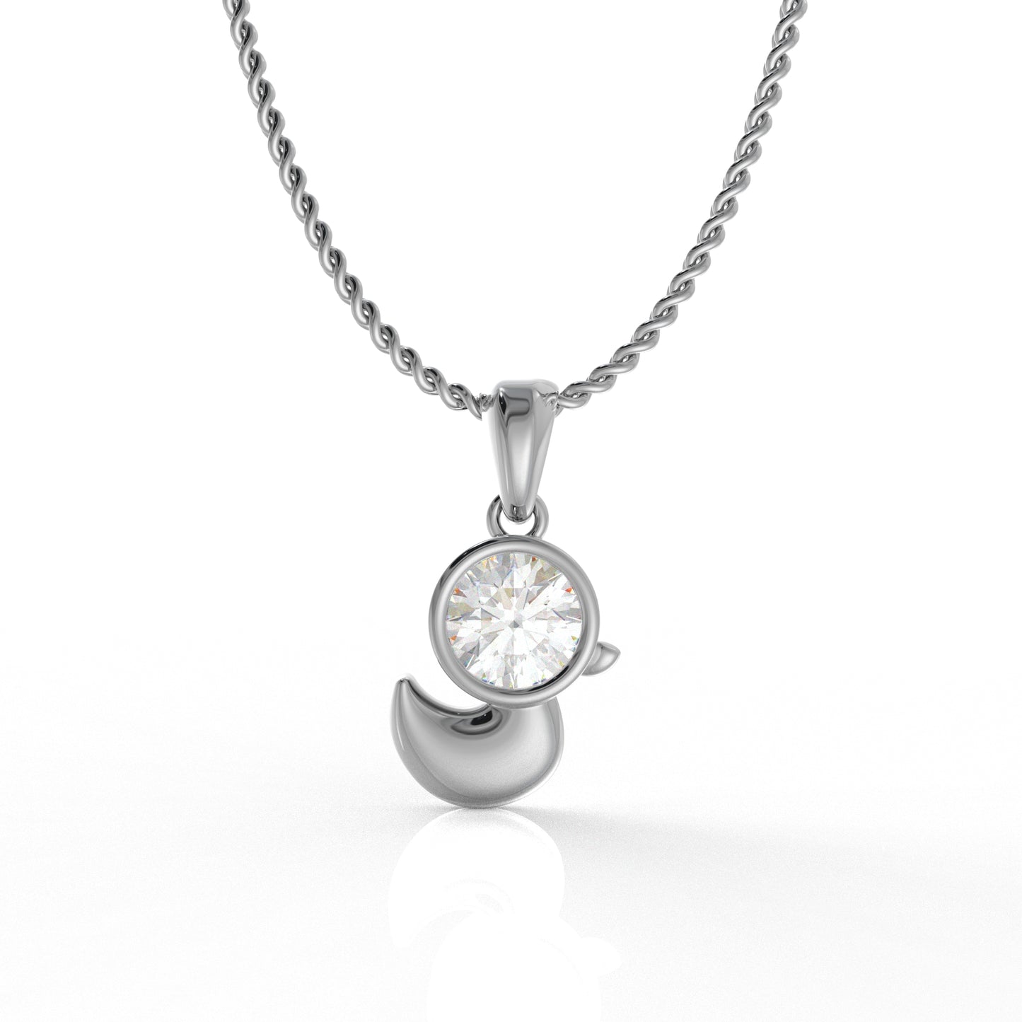 Gemma Kid Pendant- 1 Carat moissanite diamond