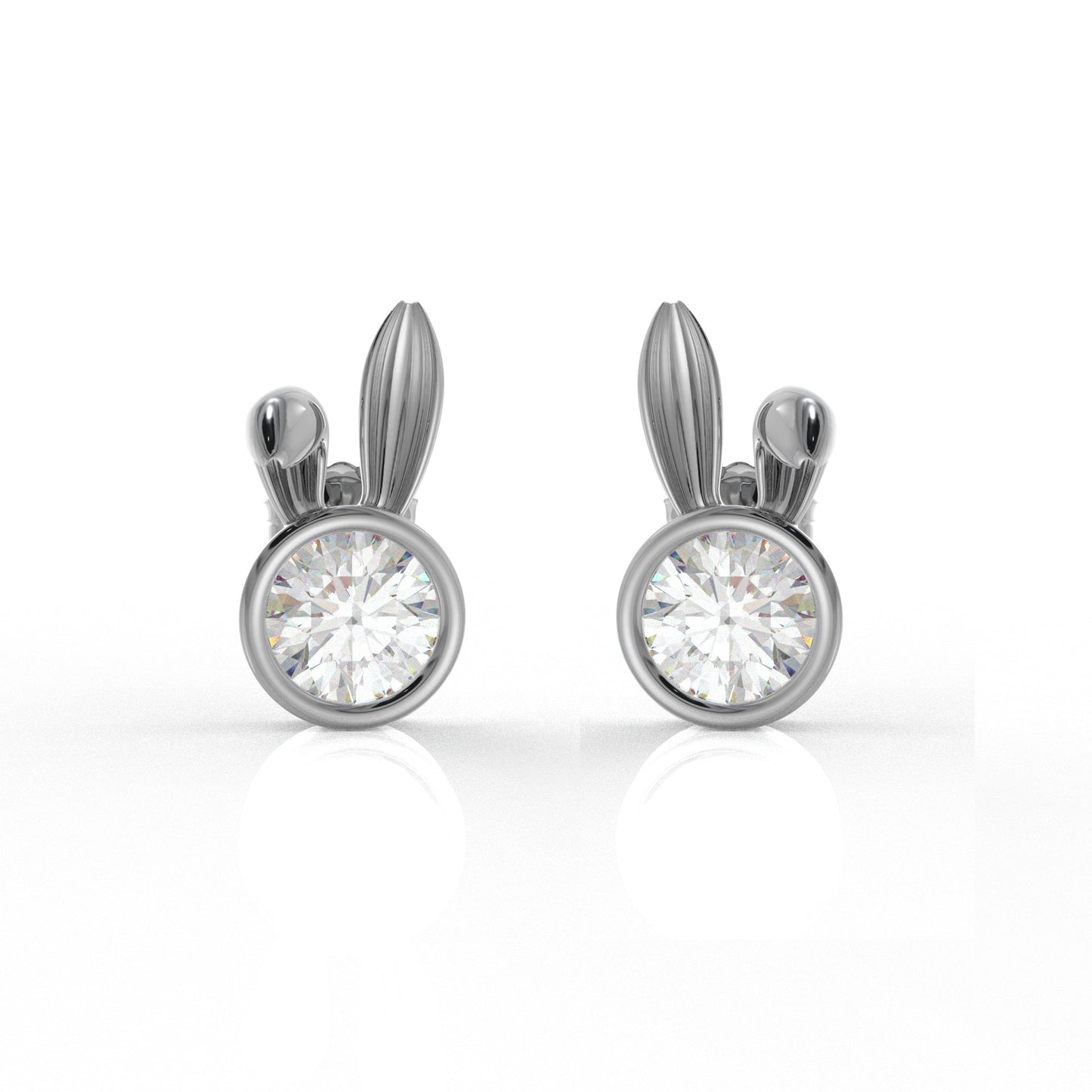 Nova Kid Ear rings 1 Carat Moissanite Diamond