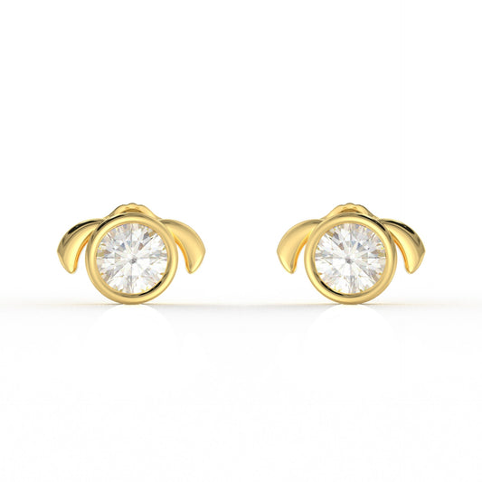Aurora Moissanite Diamond Ear rings for Kids  1.05 Carat