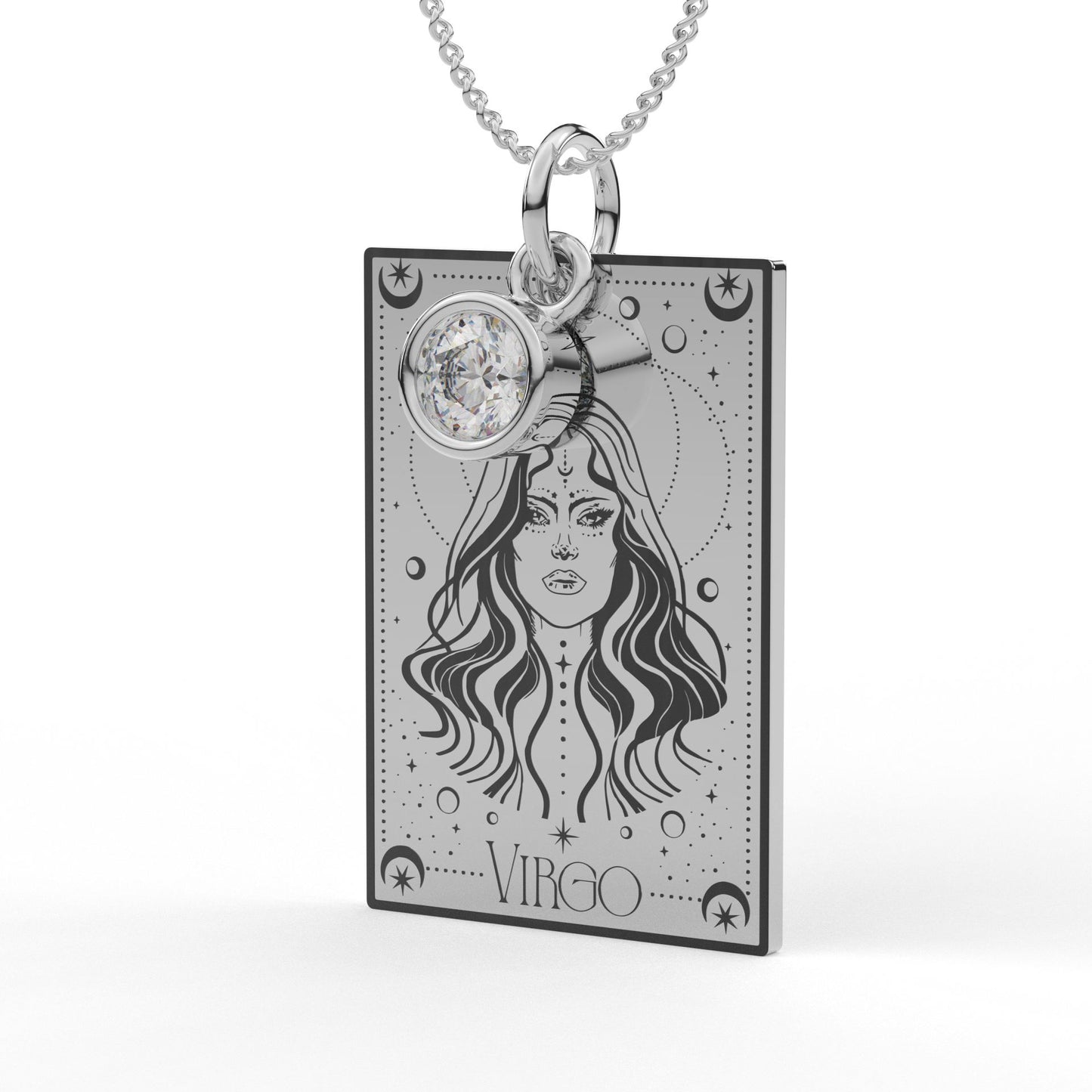 Personalised Zodiac Tarot Card Pendant