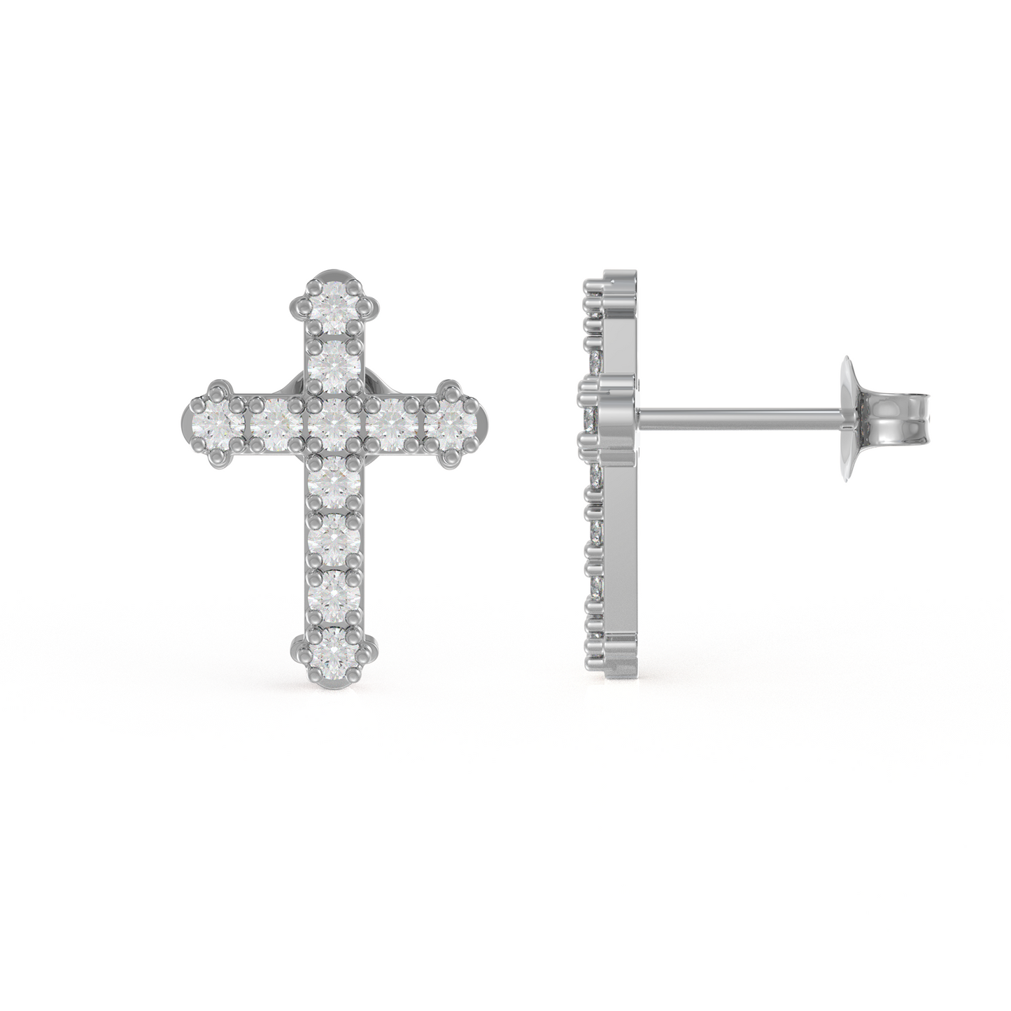 Adrit Mens 0.34 Carat moissanite diamond Ear Rings