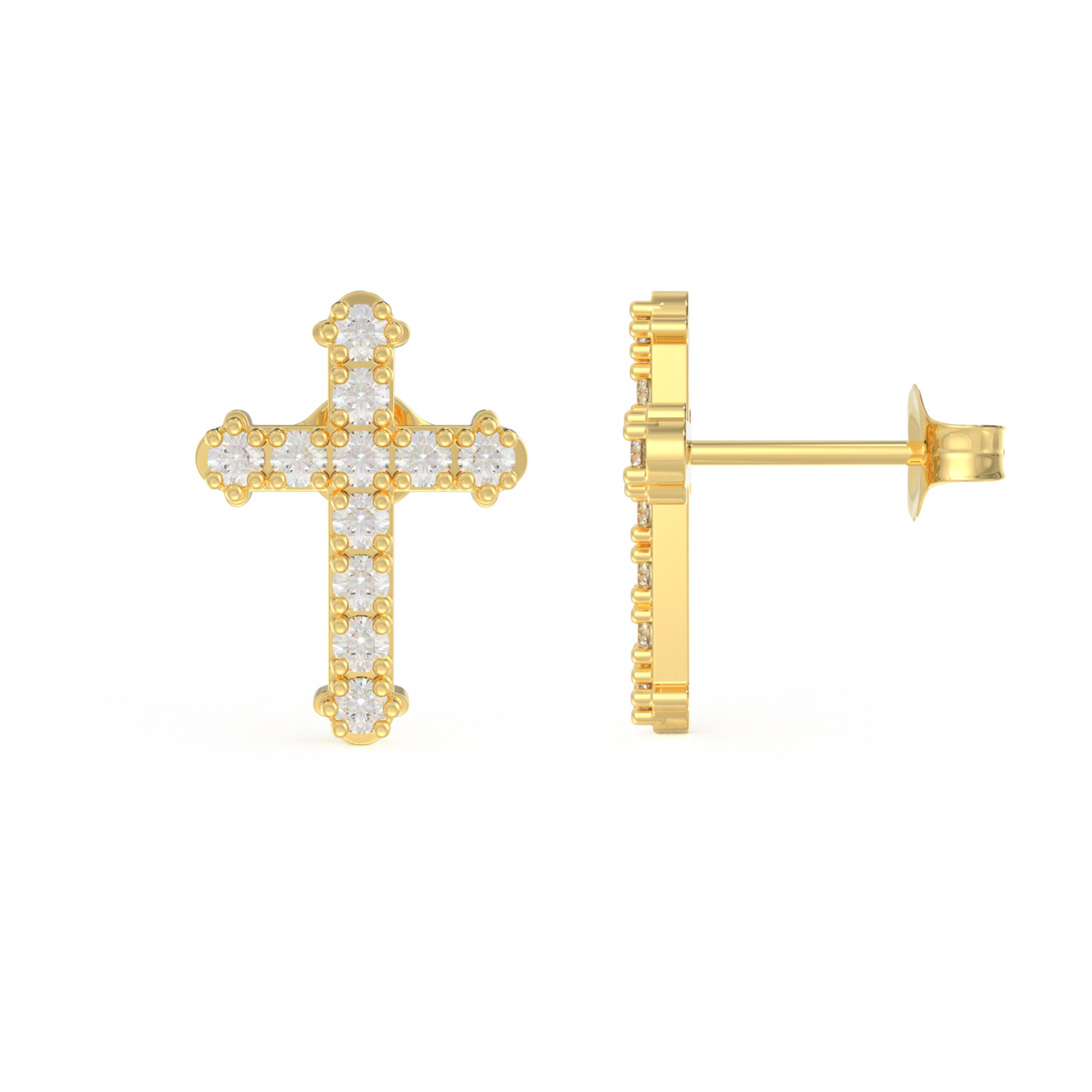 Adrit Mens 0.34 Carat moissanite diamond Ear Rings