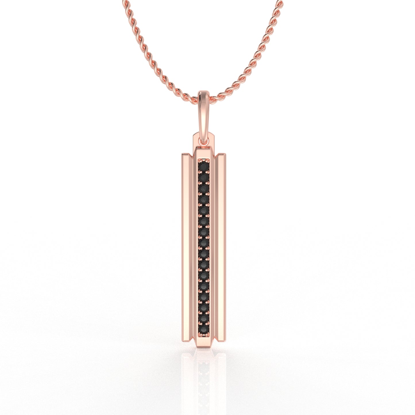 Qadim Men Pendant- 0.48 Moissanite diamond