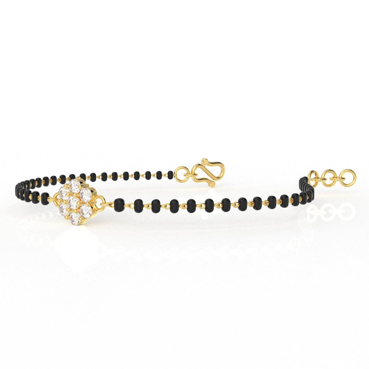 Cluster Mangalsutra moissanite diamond Bracelet