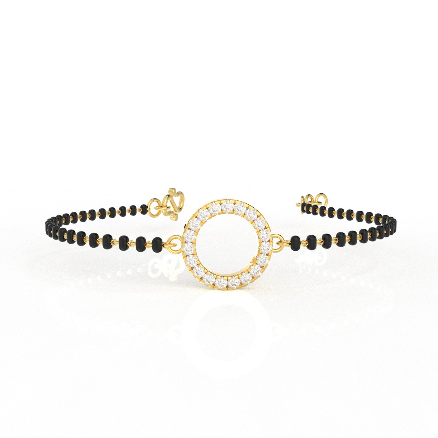 Eternity Circle Moissanite diamond Mangalsutra Bangle bracelet