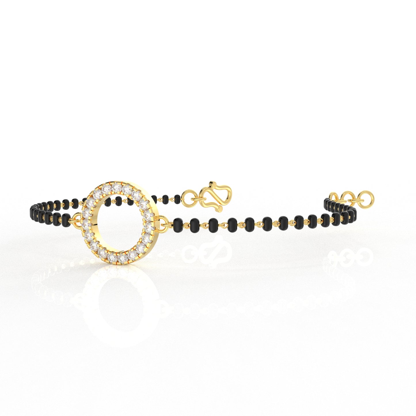 Eternity Circle Moissanite diamond Mangalsutra Bangle bracelet