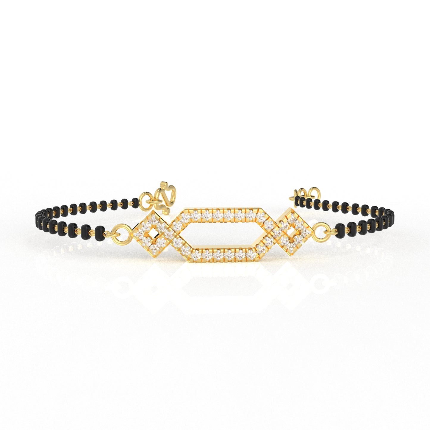 Geometry Moissanite diamond Bangle mangalsutra